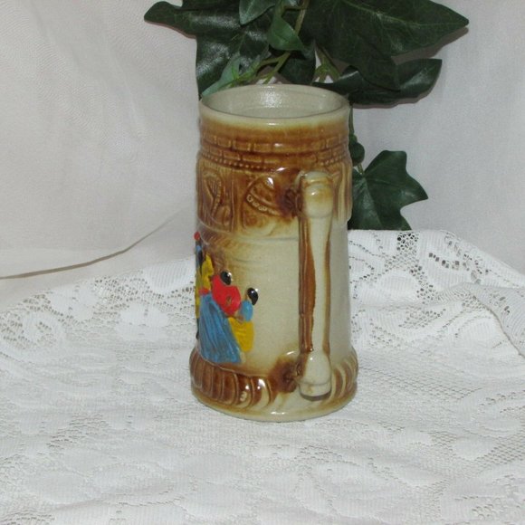 Vintage Hand Painted Stoneware Beer Mug Stein 6.5" - Picture 4 of 7